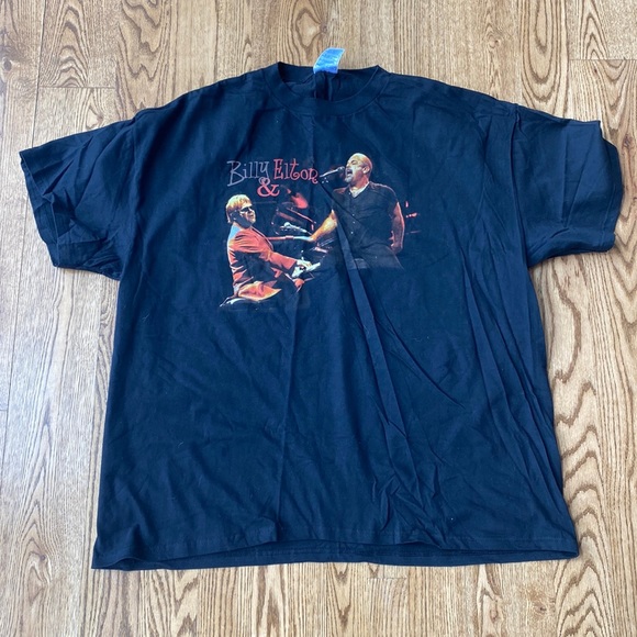 Vintage 2003 Billy Joel & Elton John tour T-shirt XXL NWOT concert black - Picture 1 of 8